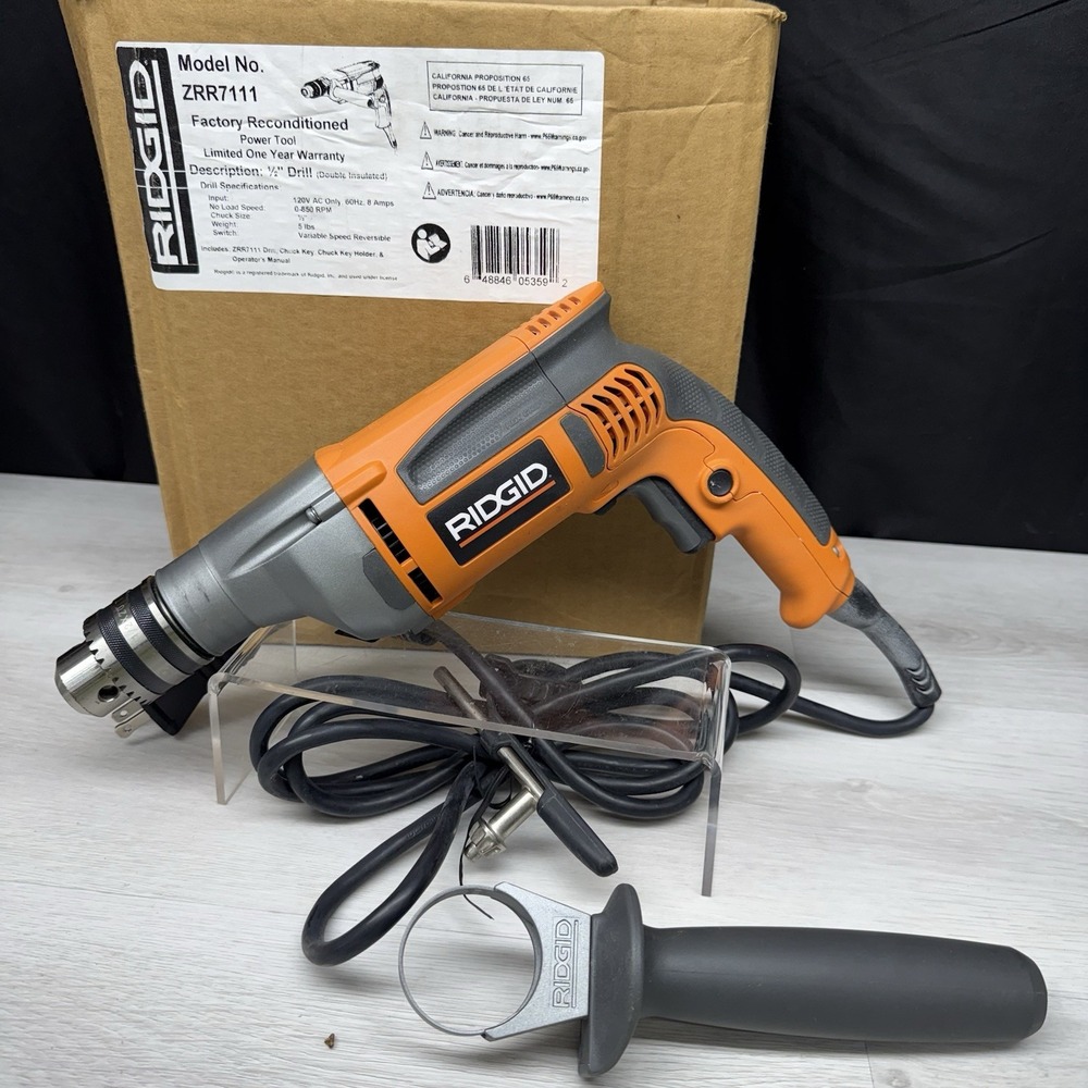 RIDGID R7111 Reconditioned Corded 1/2 in Variable Speed Reversible Drill
